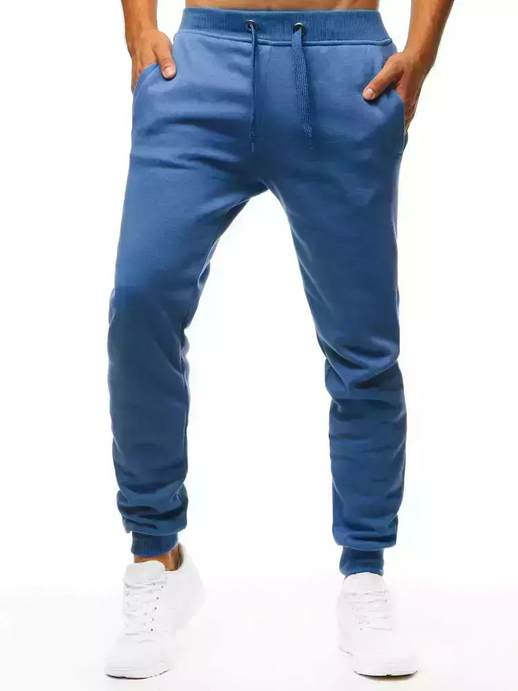 Modré teplákové nohavice
