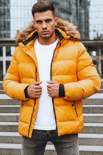 Kurtka męska zimowa pikowana żółta Dstreet TX4162