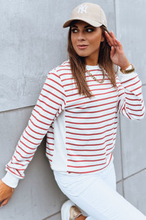 Bluzka damska NAGINI w biało-czerwone paski Dstreet BY1222
