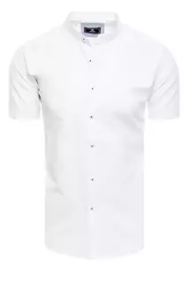 Koszula męska z krótkim rękawem biała Dstreet KX0998