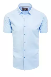Koszula męska z krótkim rękawem błękitna Dstreet KX0985