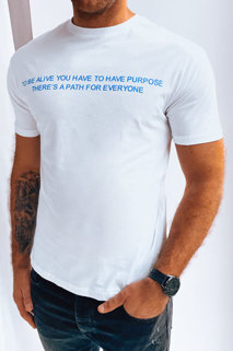 Koszulka męska z nadrukiem biała Dstreet RX5193