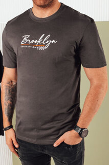 Koszulka męska z nadrukiem ciemnoszara Dstreet RX5404