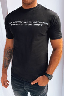 Koszulka męska z nadrukiem czarna Dstreet RX5194