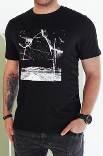 Koszulka męska z nadrukiem czarna Dstreet RX5500