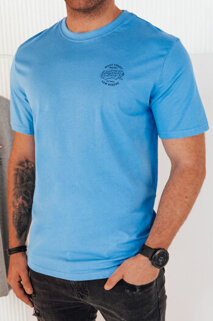 Koszulka męska z nadrukiem jasnoniebieska Dstreet RX5417