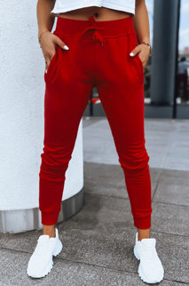 Spodnie damskie dresowe FITS czerwone UY0533