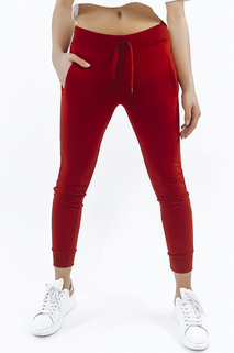 Spodnie damskie dresowe FITS czerwone UY0537