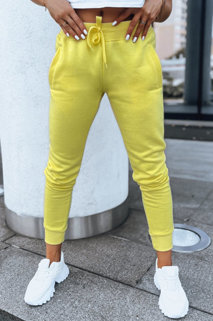 Spodnie damskie dresowe FITS żółte UY0580