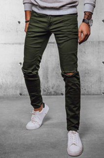 Spodnie jeansowe męskie zielone Dstreet UX4086