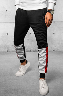 Spodnie męskie dresowe joggery czarne Dstreet UX4105