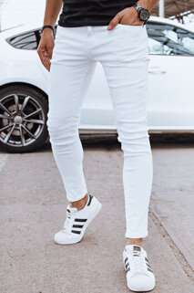 Spodnie męskie jeansowe białe Dstreet UX4321