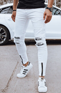 Spodnie męskie jeansowe białe Dstreet UX4354