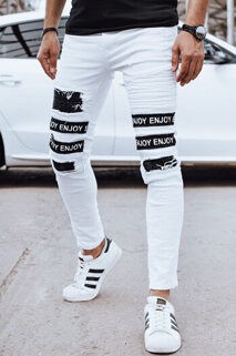 Spodnie męskie jeansowe białe Dstreet UX4356