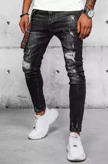 Spodnie męskie jeansowe czarne Dstreet UX3937