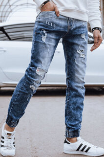 Spodnie męskie jeansowe joggery niebieskie Dstreet UX4231
