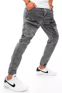 Spodnie męskie jeansowe typu bojówki ciemnoszare Dstreet UX3275