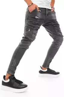 Spodnie męskie jeansowe typu bojówki ciemnoszare Dstreet UX3288