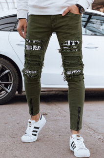 Spodnie męskie jeansowe zielone Dstreet UX4334