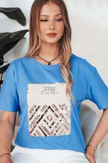 T-shirt damski CENTIA niebieski Dstreet RY2613