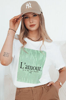 T-shirt damski LAMOUR biały Dstreet RY2586