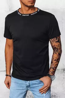 T-shirt męski z nadrukiem czarny Dstreet RX5026