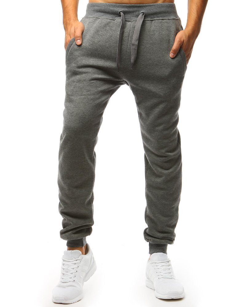 Pánské teplákové kalhoty tmavě šedé Dstreet UX2872 M