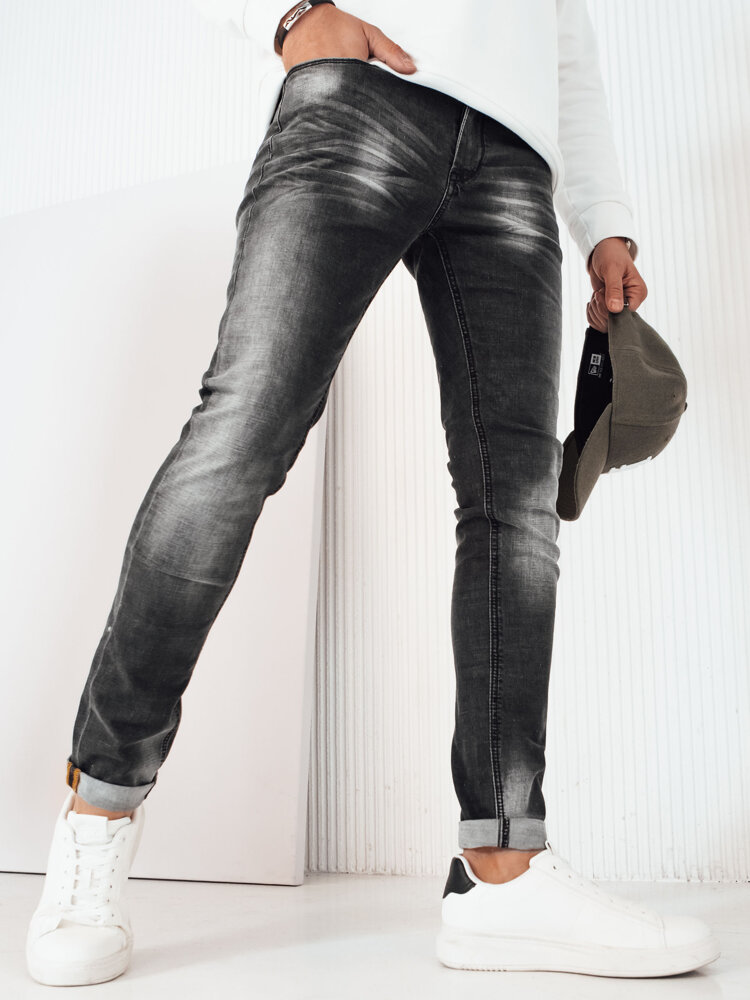 E-shop Pánske čierne džínsové nohavice Dstreet UX4236