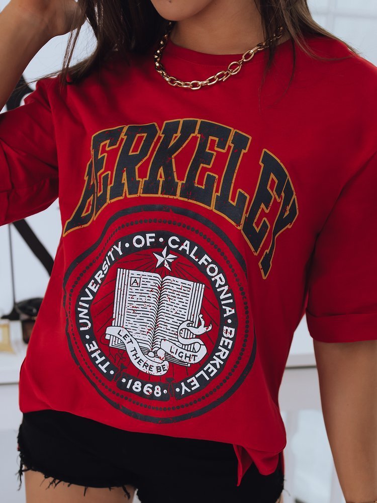 T-shirt damski BERKELEY czerwony Dstreet RY1681