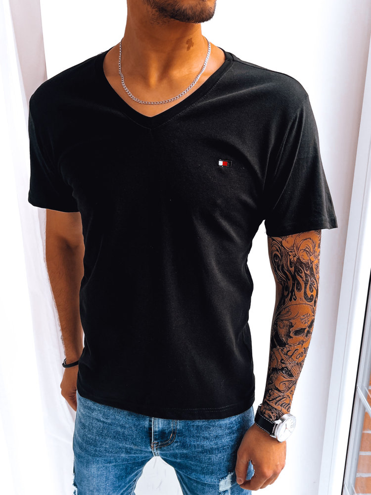 E-shop Čierne bavlnené tričko bez potlače