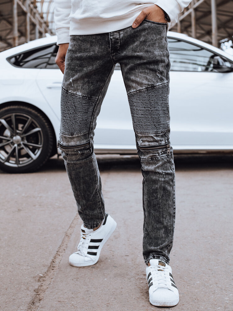 E-shop Pánske čierne džínsové nohavice Dstreet UX4246