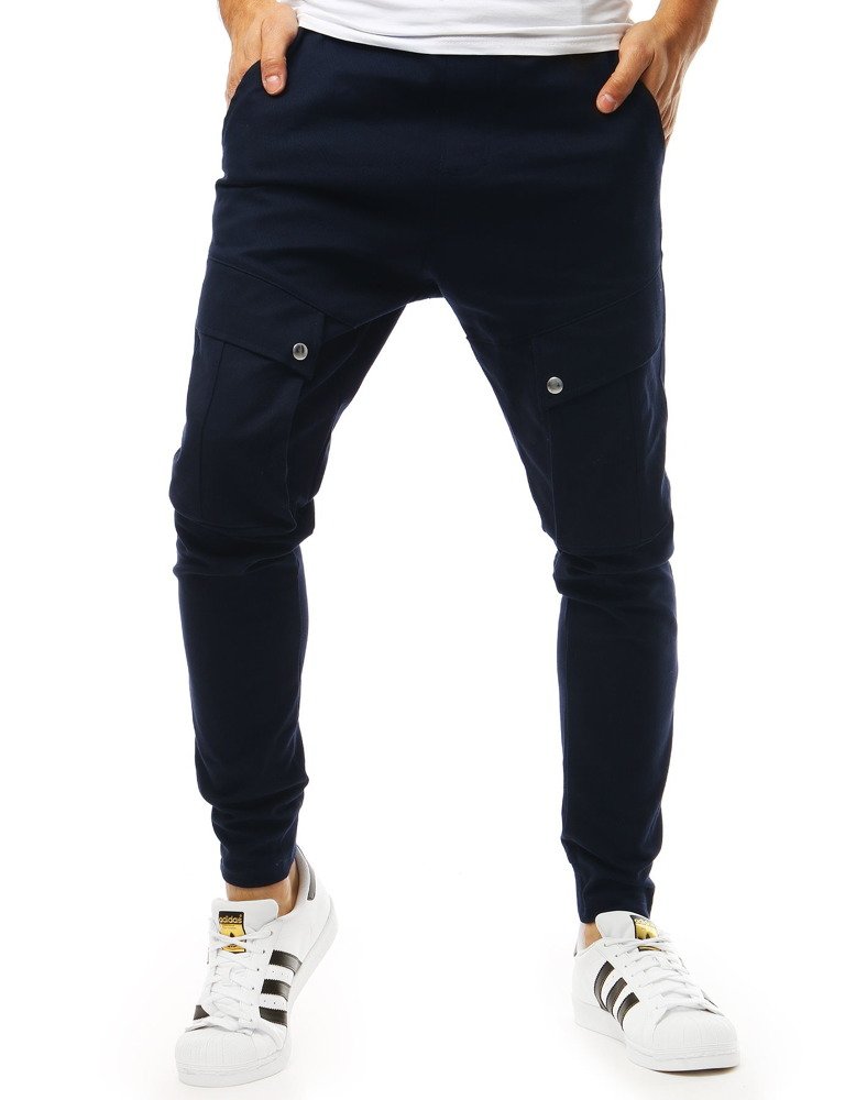 Pánské kalhoty jogger tmavě modré Dstreet UX1955 XL