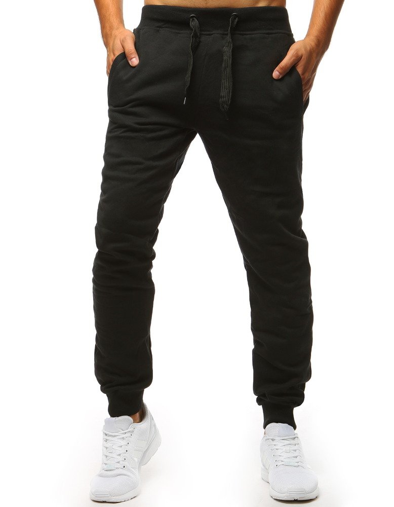 Levně Pánské teplákové kalhoty černé Dstreet UX2395 XXL