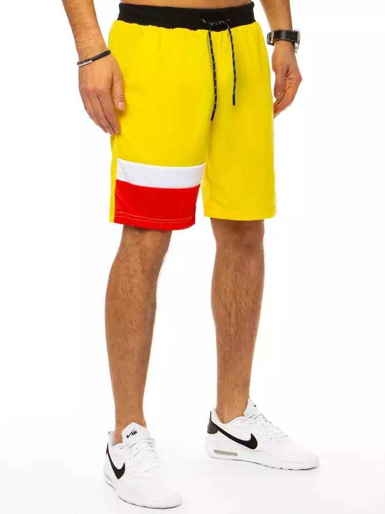 Pánské teplákové šortky žluté Dstreet SX1355 M