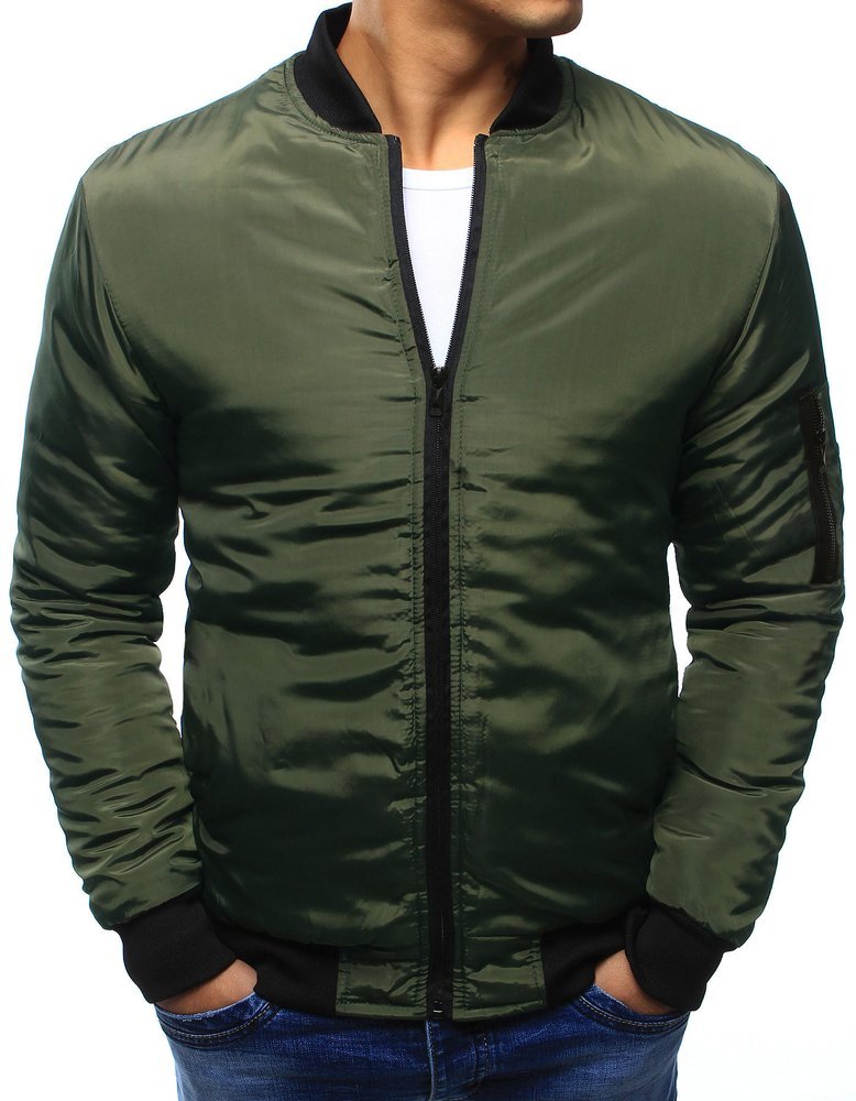 Pánská bunda bomber jacket zelená Dstreet TX3407 L