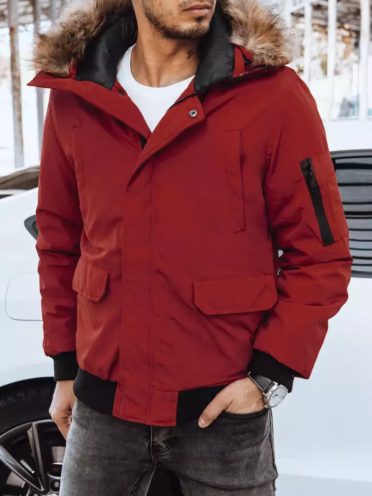 E-shop Pánska bordová zimná bunda