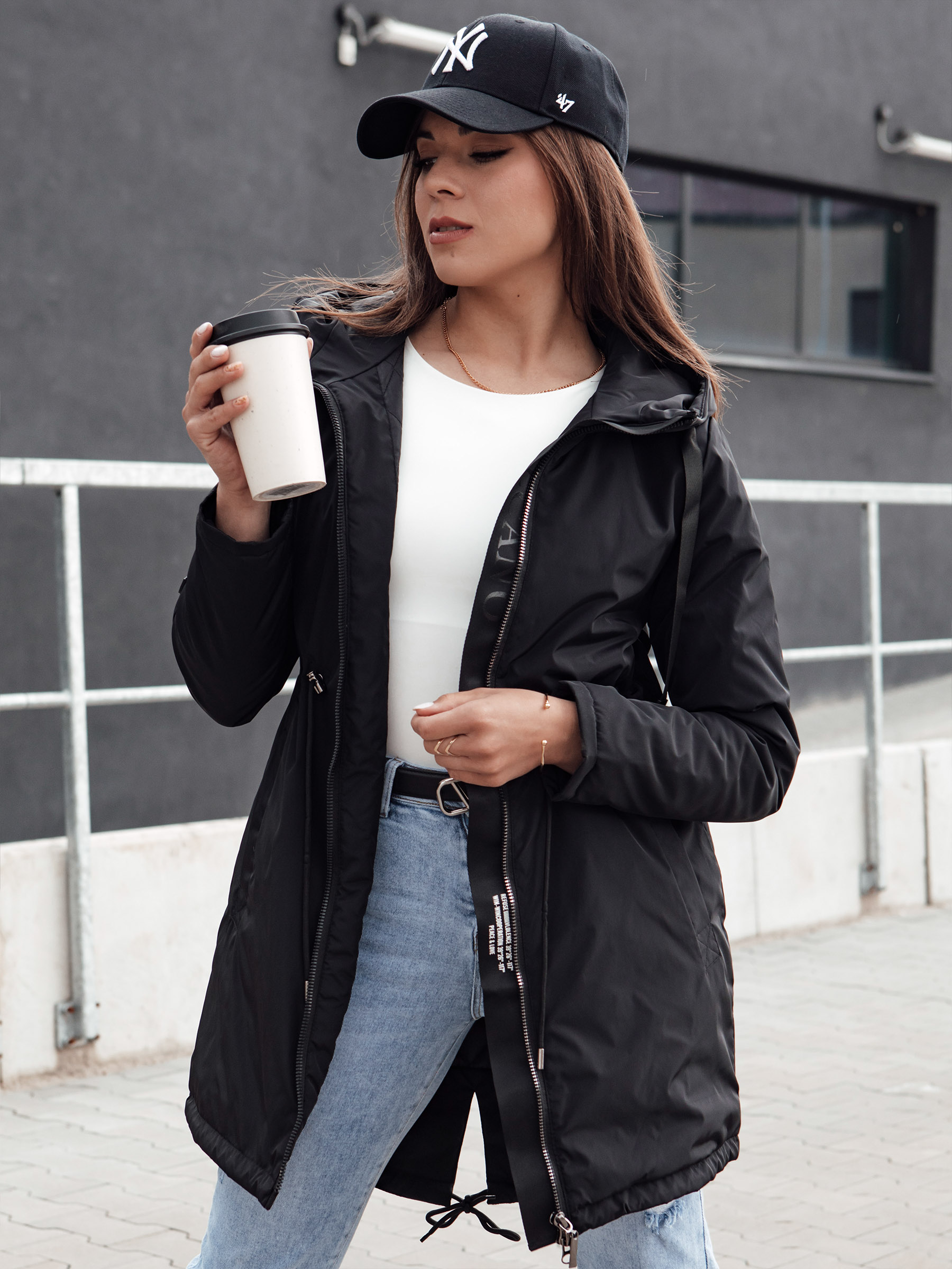 URBANJOY dámska bunda parka čierna Dstreet TY4385