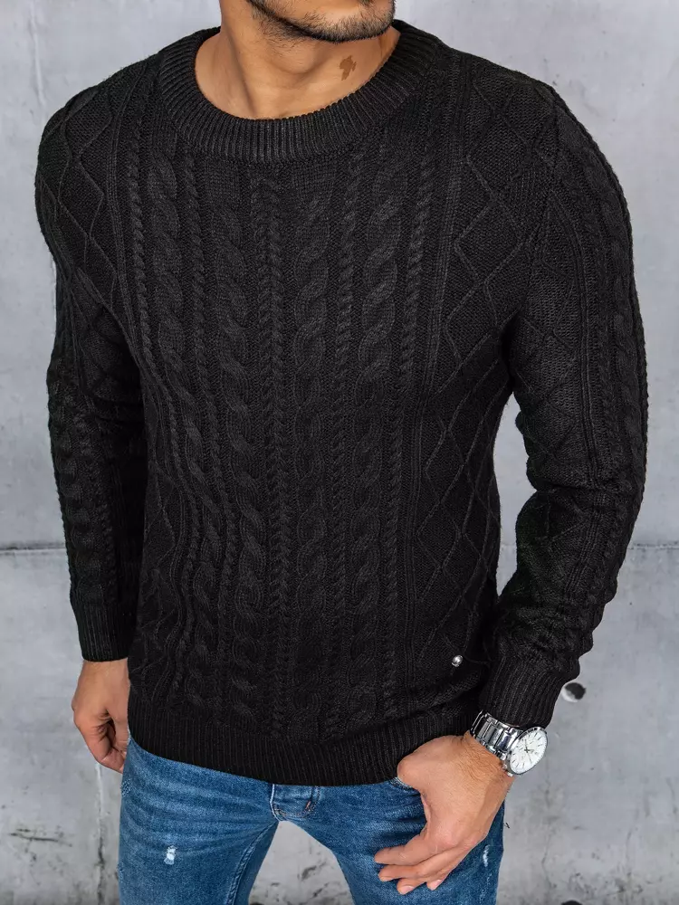 E-shop Čierny hrejivý sveter
