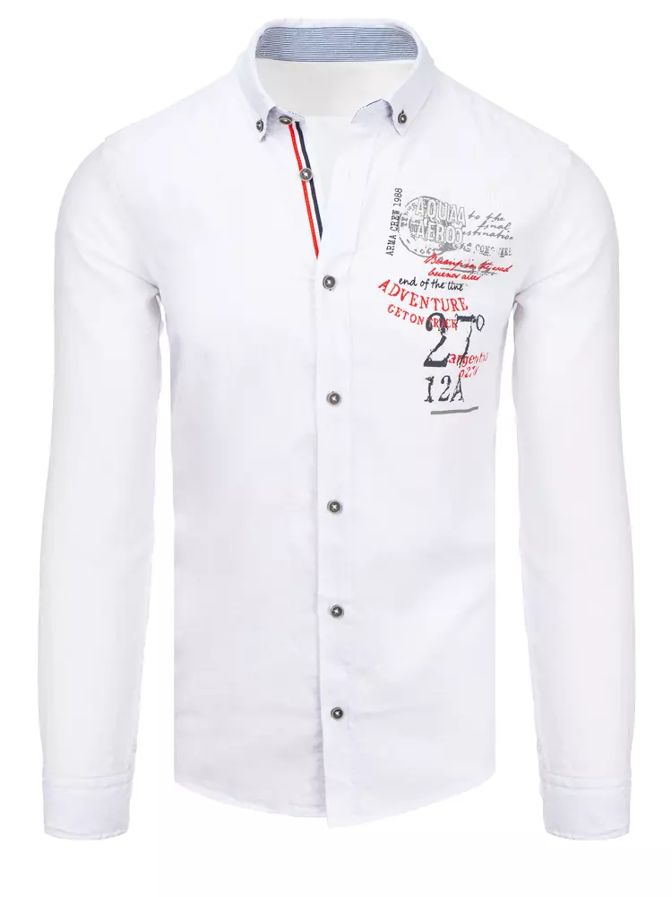 E-shop Biela košeľa s originálnou potlačou