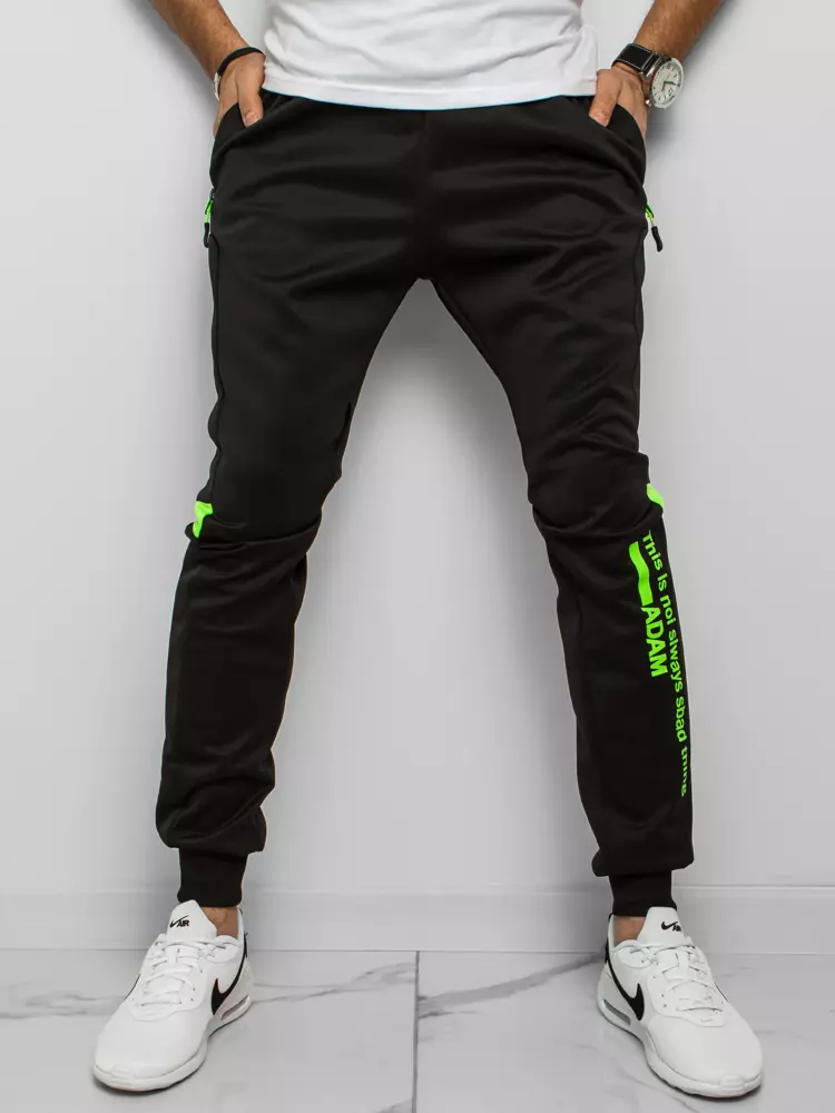 Pánské teplákové kalhoty černé Dstreet UX2924 M