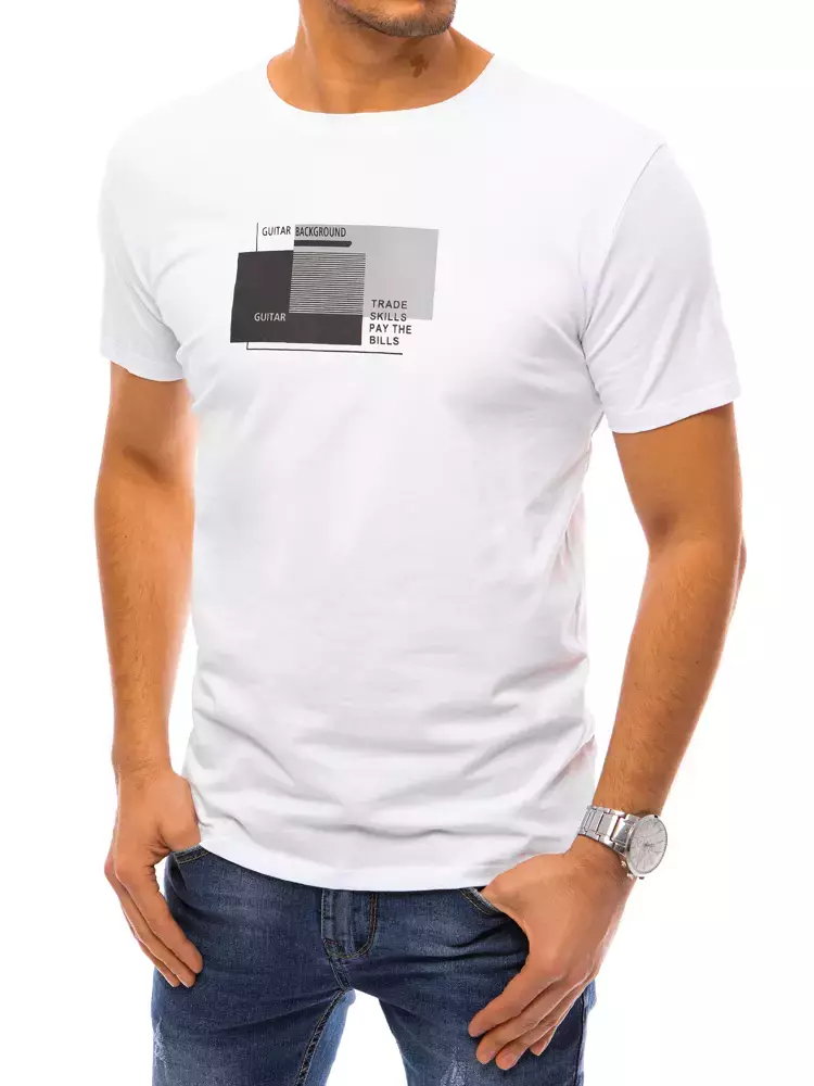 E-shop Biele pánske tričko s krátkym rukávom.