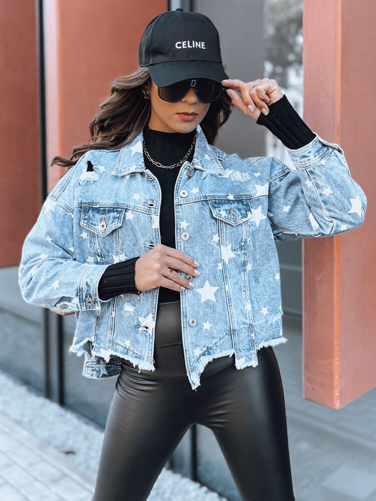 E-shop Džínsová bunda s trendy potlačou