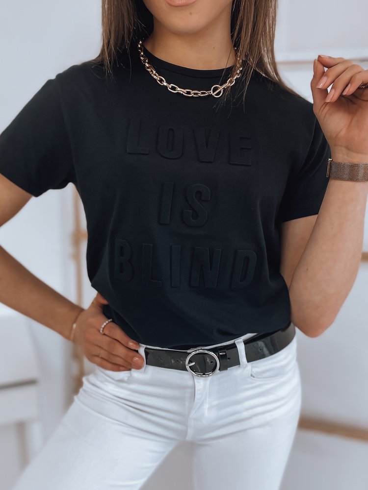 T-shirt damski LOVE IS BLIND czarny Dstreet RY1631