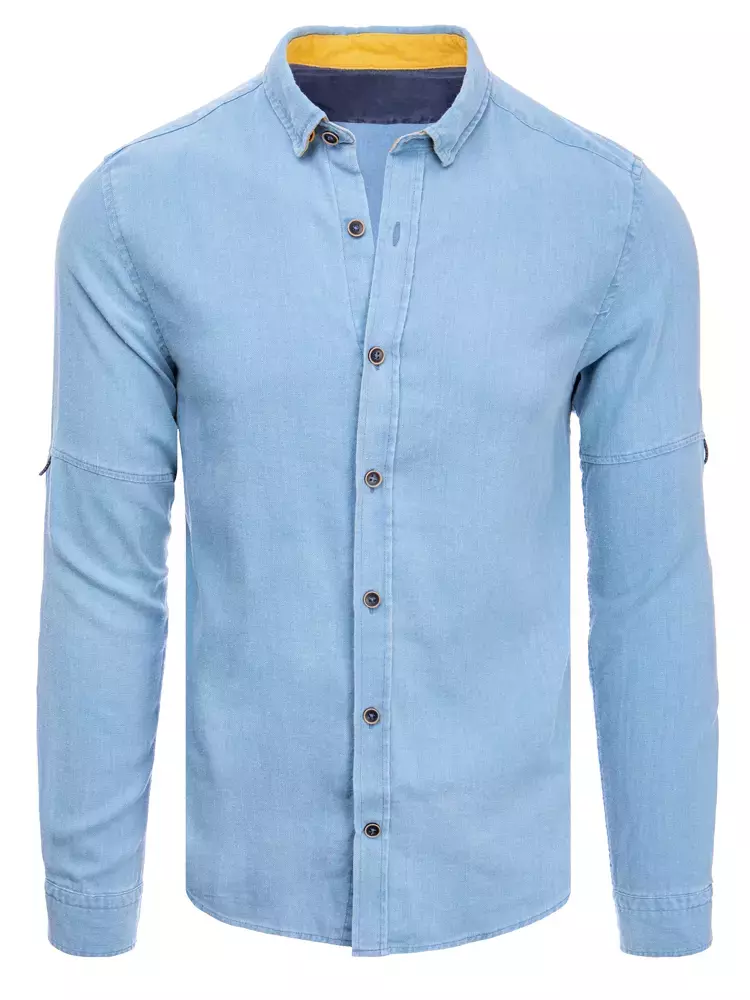 E-shop Modrá štýlová košeľa