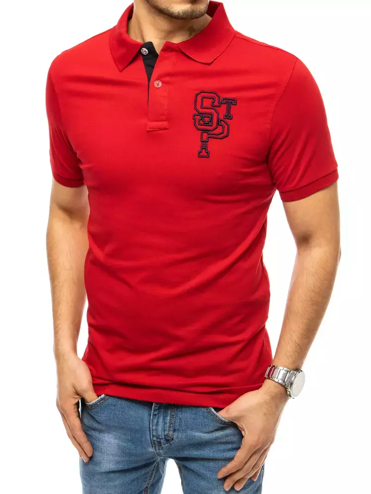Červené panské polo tričko
