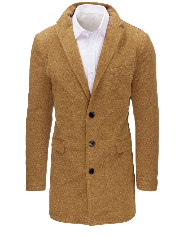Pánský kabát karamelový Dstreet CX0359 M