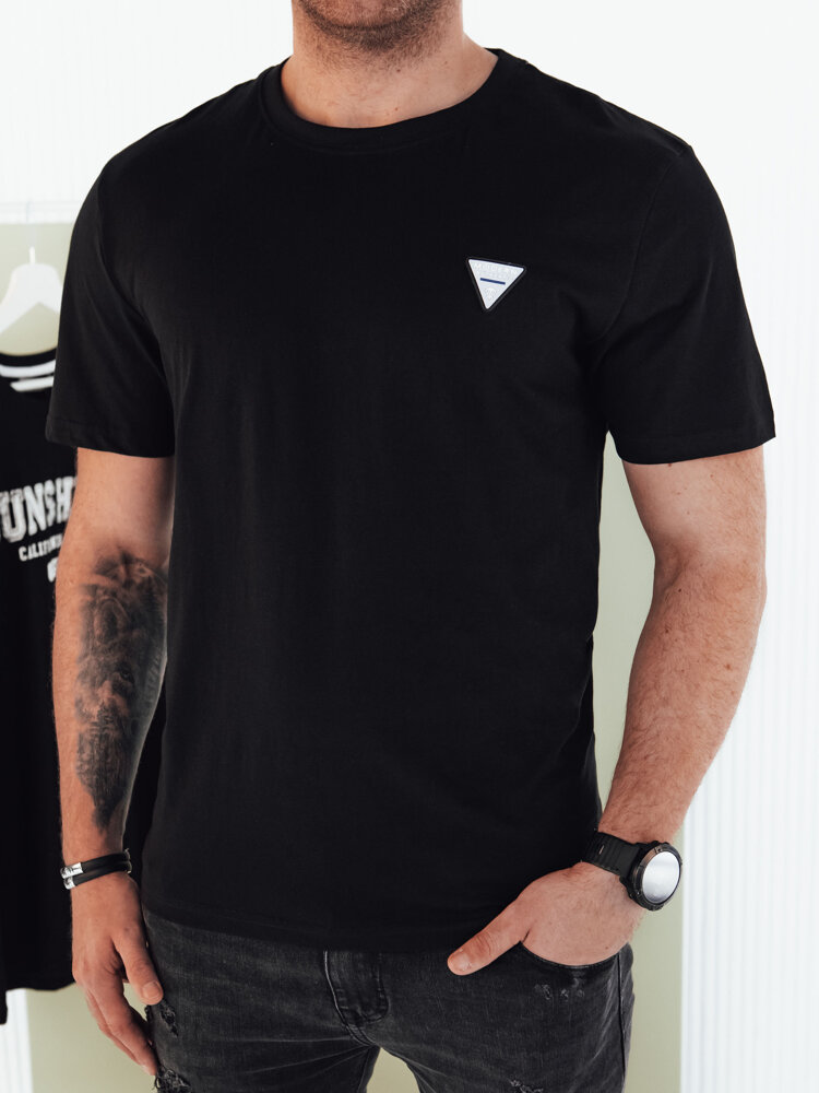 Základné pánske tričko čierne Dstreet RX5439
