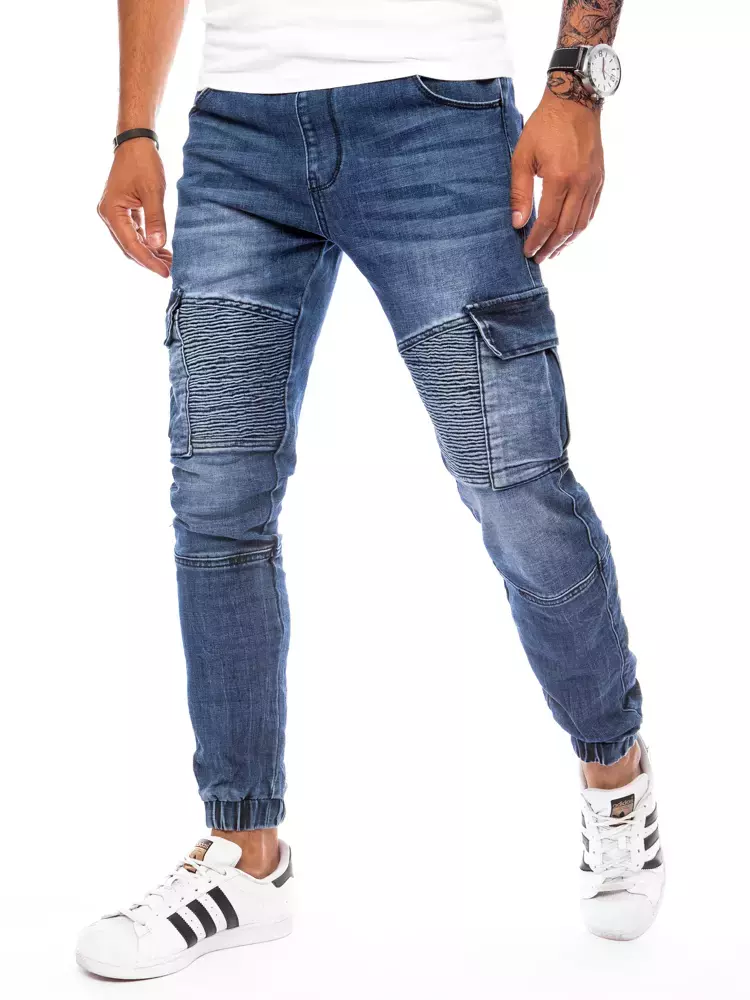 E-shop Pánske modré džínsové nohavice