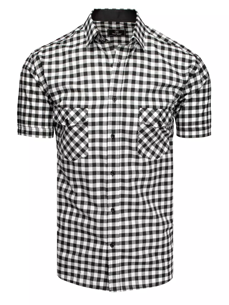 E-shop Čierno-biela košeľa s krátky rukávom skl.34