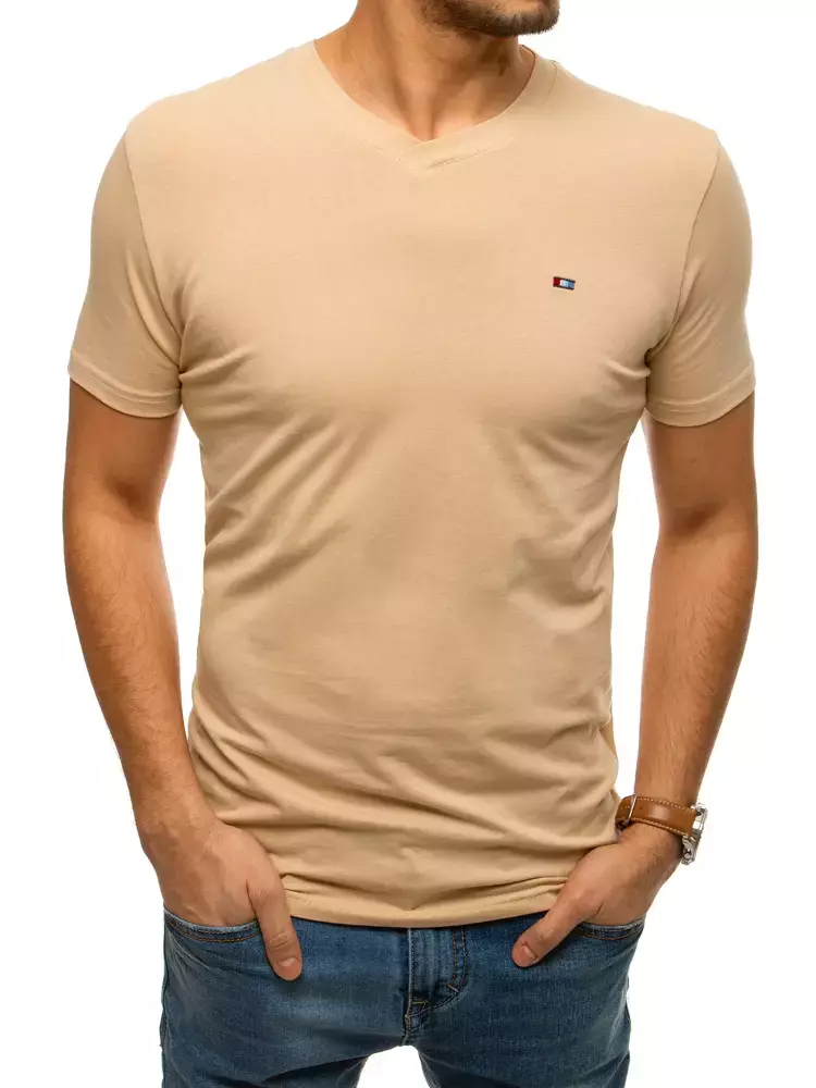 E-shop Béžové jednoduché tričko.